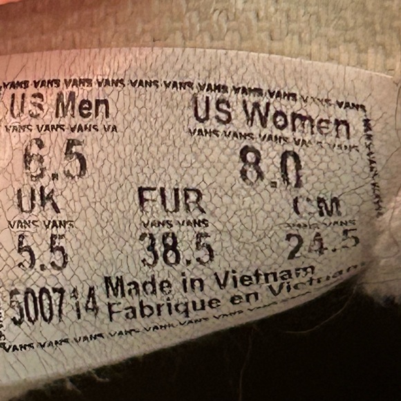 Unisex rhododendron red checkerboard Old Skool slip-on Vans. - Picture 6 of 6